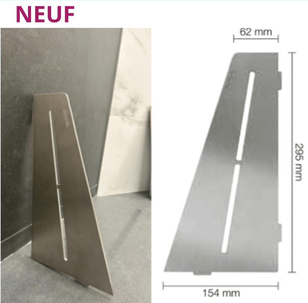 tablette de douche en inox brossé