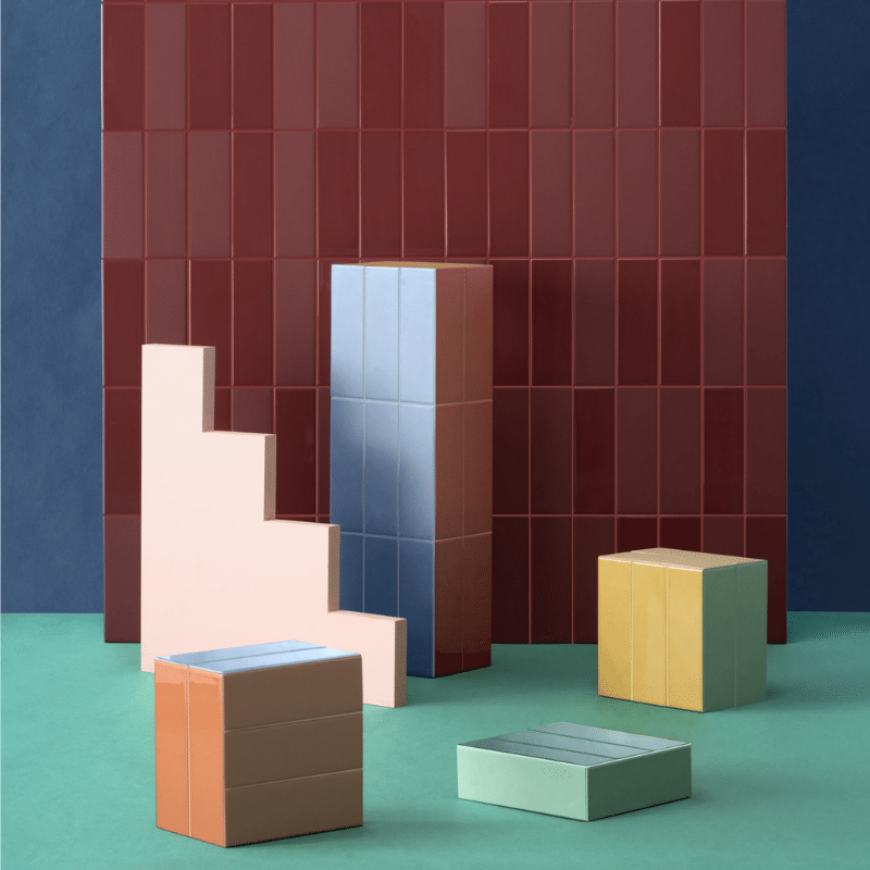 des cubes en carrelage Quintessenza Färgblock